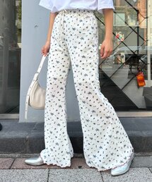 予約商品】パンツ（ホワイト/白色系・ドット柄）ファッション