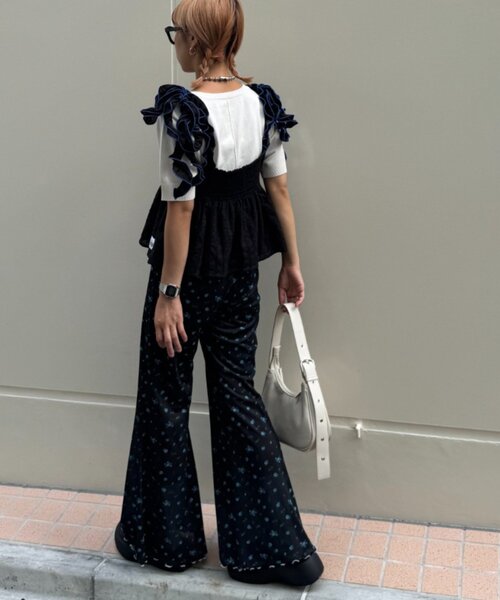 HELLO.SANFRANCISCO（ハローサンフランシスコ）の「【HELLO.SANFRANCISCO/ハローサンフランシスコ】アソート柄フロッキープリントフレアパンツ（その他パンツ・レディース・ホワイト系その他/ホワイト/ブラック/ブラック系その他・MEDIUM/SMALL）」の13枚目の写真