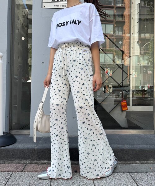 HELLO.SANFRANCISCO（ハローサンフランシスコ）の「【HELLO.SANFRANCISCO/ハローサンフランシスコ】アソート柄フロッキープリントフレアパンツ（その他パンツ・レディース・ホワイト系その他/ホワイト/ブラック/ブラック系その他・MEDIUM/SMALL）」の18枚目の写真