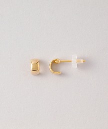 ◆金属アレルギー対応◆◆made in japan◆【純金厚メッキ】ワイドプレーン 極小ミニマルカーブピアス