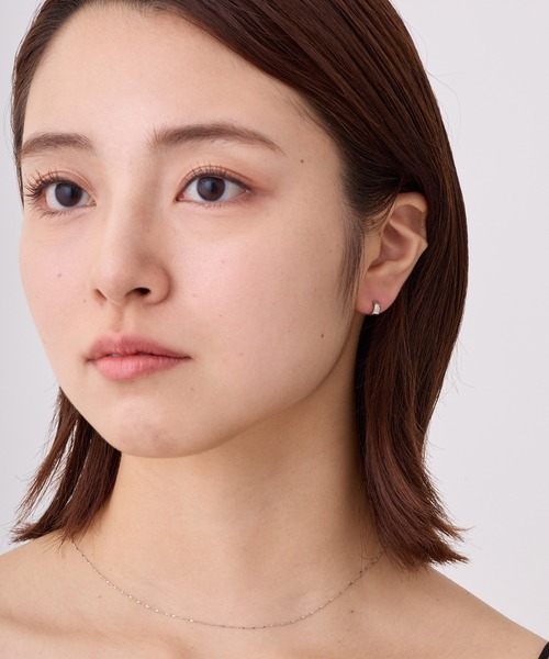 CALIN STANDARD(カリンスタンダード)の「◆金属アレルギー対応◆◆made in japan◆【純金厚メッキ】ワイドプレーン 極小ミニマルカーブピアス(ピアス(両耳用)・レディース・シルバー/ゴールド/ピンクゴールド・FREE)」の14枚目の写真