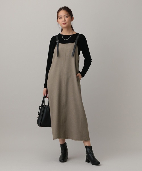 GLOBAL WORK（グローバルワーク）の「MATINEE LINE/MIXストレッチ/ワンピース/583746（ワンピース・レディース・モカ/ブラウン/チャコールグレー・MEDIUM/LARGE）」の13枚目の写真