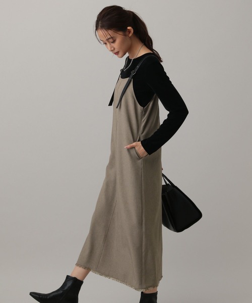 GLOBAL WORK（グローバルワーク）の「MATINEE LINE/MIXストレッチ/ワンピース/583746（ワンピース・レディース・モカ/ブラウン/チャコールグレー・MEDIUM/LARGE）」の16枚目の写真