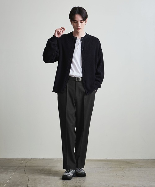 info. BEAUTY&YOUTH(インフォビューティアンドユース)の「【マルチサイズ】ポリエステルサージ ワイドストレート スラックス(スラックス・メンズ・ダークグリーン/オレンジ系その他/ブラック/オリーブ・マルチサイズ)」の22枚目の写真