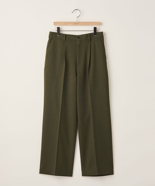 info. BEAUTY&YOUTH(インフォビューティアンドユース)の「【マルチサイズ】ポリエステルサージ ワイドストレート スラックス(スラックス・メンズ・ダークグリーン/オレンジ系その他/ブラック/オリーブ・マルチサイズ)」の8枚目の写真