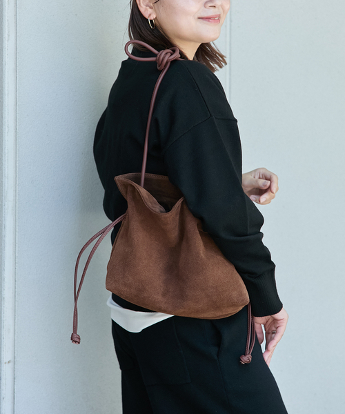 オウレンティ　キンチャクスエードバッグ AULENTTI/オウレンティ】キンチャクBAG SWEDE JOURNAL STANDARD｜《WEB