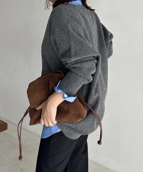 オウレンティ　キンチャクスエードバッグ AULENTTI/オウレンティ】キンチャクBAG SWEDE JOURNAL STANDARD｜《WEB