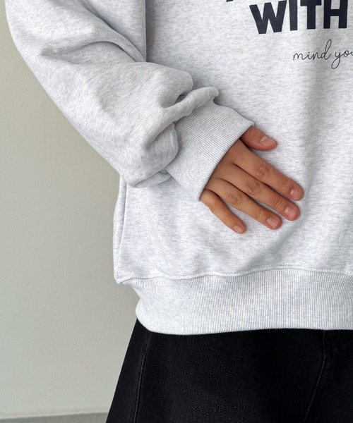 CANAL JEAN（キャナルジーン）の「El mar　KEEP THEMトレーナー 裏毛（スウェット・レディース・ネイビー/グレー・ONE SIZE）」の13枚目の写真