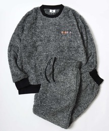 TOM&JERRY（トムアンドジェリー）の「2025AW Tom and Jerry/トムとジェリー シャギーボアフリース ワンポイント刺繍 スウェットトレーナー×パンツ セットアップ/上下セット（ルームウェア/パジャマ）」