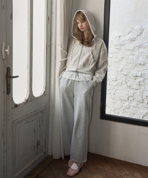 Birthday room（バースデイルーム）の「小花柄スウェットパーカー/Small floral print hoodie（パーカー・レディース・オートミール/ネイビー・FREE）」の18枚目の写真