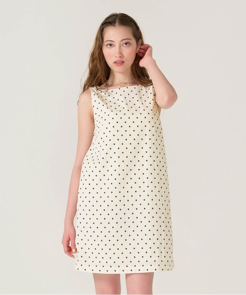 ドット柄 ミニ丈 ジャンスカ TINA：JOJUN（ワンピース）｜TINA：JOJUN