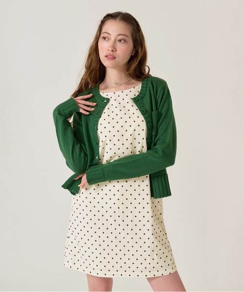 TINA:JOJUN(ティーナジョジュン)の「ドット柄 ミニ丈 ジャンスカ TINA:JOJUN(ワンピース・レディース・アイボリー/ブラック・M)」の10枚目の写真