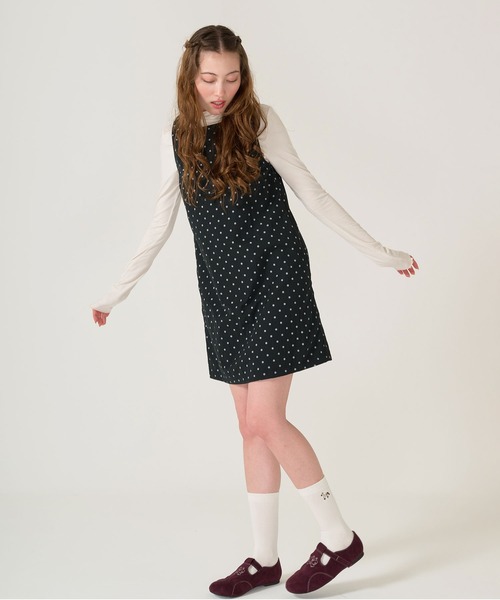 ドット柄 ミニ丈 ジャンスカ TINA：JOJUN ドット柄 ミニ丈 ジャンスカ TINA：JOJUN（ワンピース）｜TINA：JOJUN