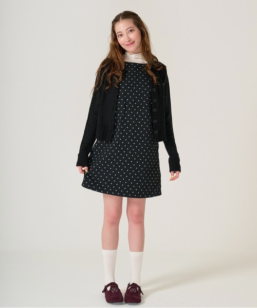 ドット柄 ミニ丈 ジャンスカ TINA：JOJUN（ワンピース）｜TINA：JOJUN