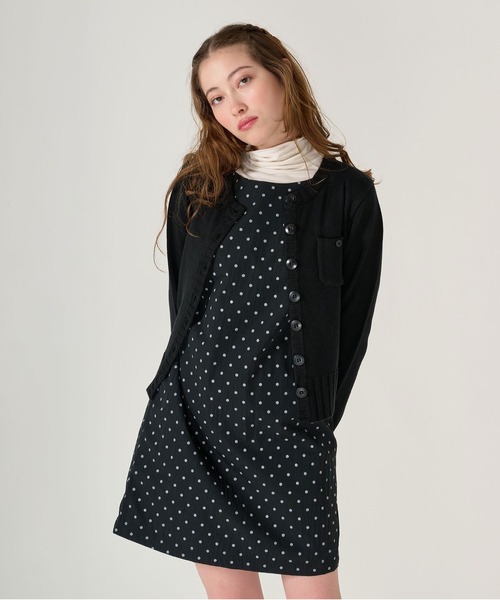 完売品 ドット柄 ミニ丈 ジャンスカ TINA：JOJUN ドット柄 ミニ丈 ジャンスカ TINA：JOJUN（ワンピース）｜TINA