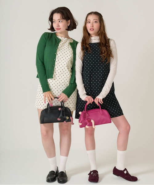 完売品 ドット柄 ミニ丈 ジャンスカ TINA：JOJUN ドット柄 ミニ丈 ジャンスカ TINA：JOJUN（ワンピース）｜TINA