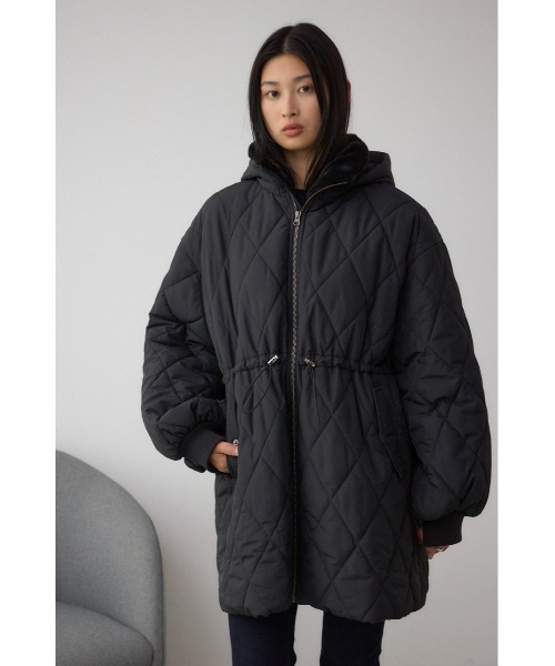 AZUL by moussy(アズールバイマウジー)の「キルティング中綿ミドルコート(ブルゾン・レディース・アイボリー/ブラック・SMALL/MEDIUM)」の20枚目の写真