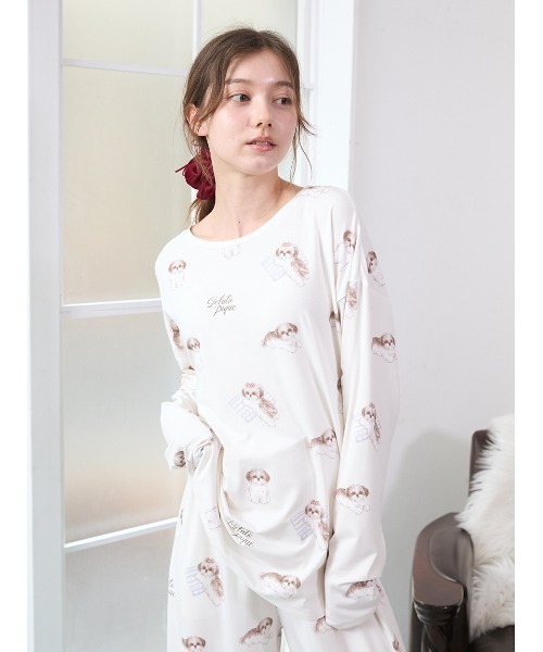 gelato pique（ジェラートピケ）の「シーズー柄ロンT（ルーム