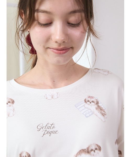 gelato pique（ジェラートピケ）の「シーズー柄ロンT（ルームウェア