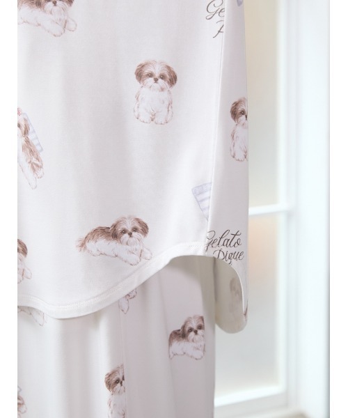 シーズー柄ロンT（ルームウェア/パジャマ）｜gelato pique（ジェラート