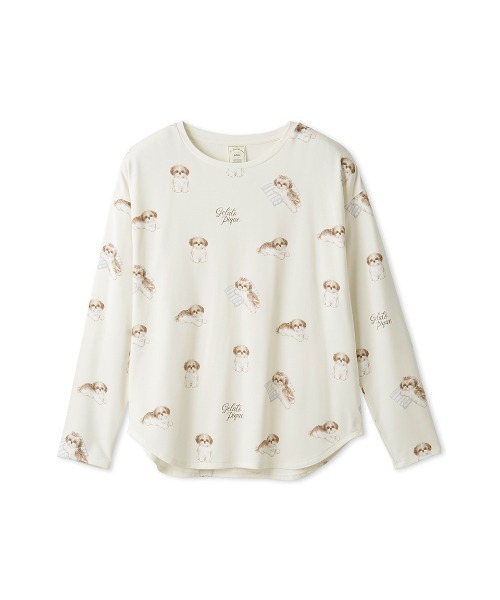 新品タグ付きgelato pique ルームウェア三点セット シーズー柄ロンT（ルームウェア/パジャマ）｜gelato pique