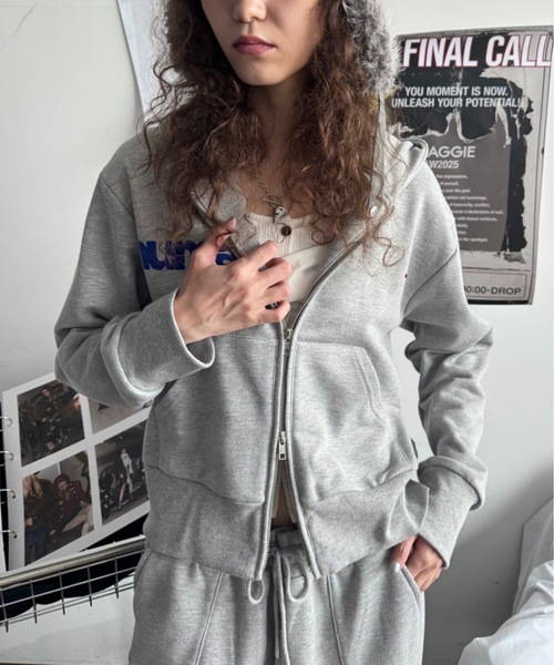 セール】【セットアップ】フルジップフーディスウェットパーカー