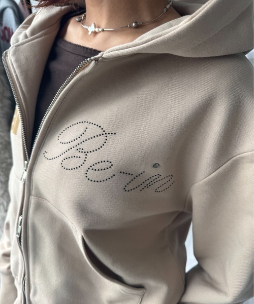 SHAGGIE（シャギー）の「【セットアップ】フルジップフーディスウェットパーカー（パーカー・レディース・ブラック/ベージュ/グレー・MEDIUM/LARGE）」の20枚目の写真