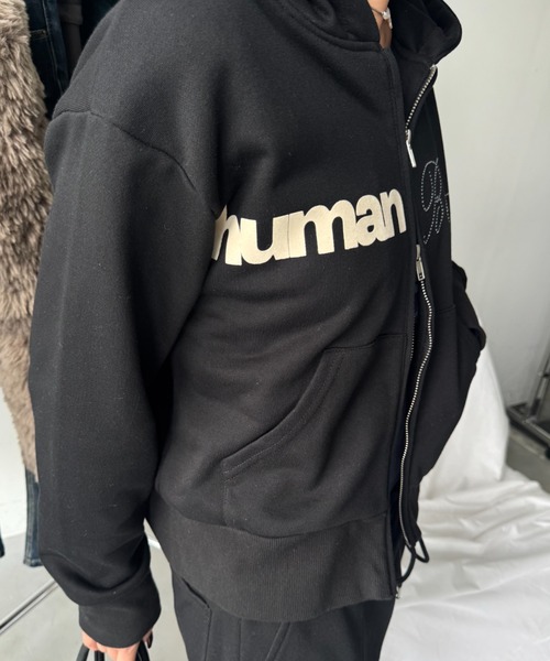 SHAGGIE（シャギー）の「【セットアップ】フルジップフーディスウェットパーカー（パーカー・レディース・ブラック/ベージュ/グレー・MEDIUM/LARGE）」の6枚目の写真