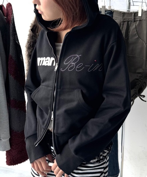 SHAGGIE（シャギー）の「【セットアップ】フルジップフーディスウェットパーカー（パーカー・レディース・ブラック/ベージュ/グレー・MEDIUM/LARGE）」の5枚目の写真