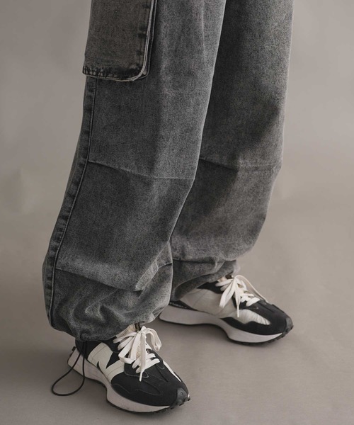 デニムボリュームワイドカーゴパンツ（デニムパンツ）｜.WORKS（ドット