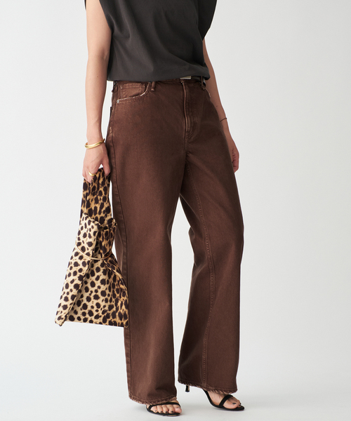 VERMEIL par iena（ヴェルメイユパーイエナ）の「《追加》upper hights アッパーハイツ THE NIECE MID-RISE 103312602CHO（デニムパンツ・レディース・ブラウン・22/23/24/25/26）」の4枚目の写真