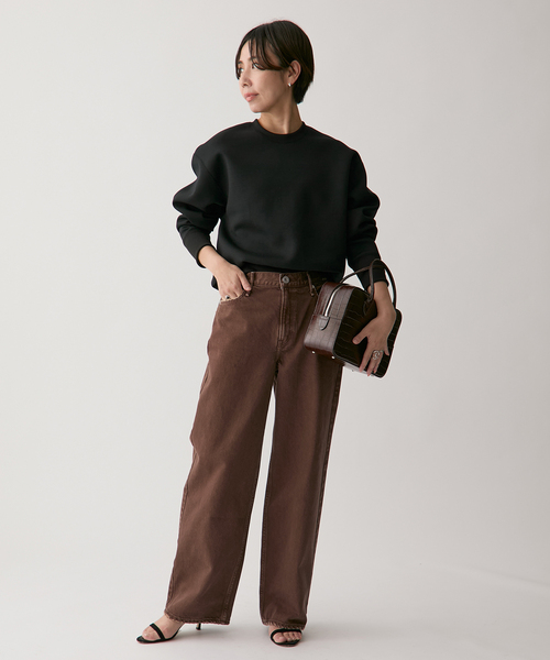 VERMEIL par iena（ヴェルメイユパーイエナ）の「《追加》upper hights アッパーハイツ THE NIECE MID-RISE 103312602CHO（デニムパンツ・レディース・ブラウン・22/23/24/25/26）」の17枚目の写真