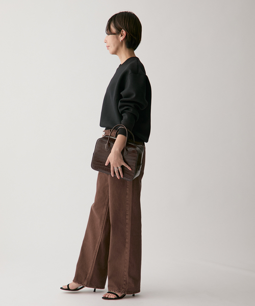 VERMEIL par iena（ヴェルメイユパーイエナ）の「《追加》upper hights アッパーハイツ THE NIECE MID-RISE 103312602CHO（デニムパンツ・レディース・ブラウン・22/23/24/25/26）」の3枚目の写真