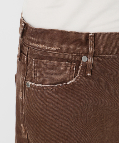 VERMEIL par iena（ヴェルメイユパーイエナ）の「《追加》upper hights アッパーハイツ THE NIECE MID-RISE 103312602CHO（デニムパンツ・レディース・ブラウン・22/23/24/25/26）」の15枚目の写真