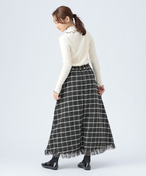 ドット柄ツイードスカートパンツ M Maglie le cassetto》ツイードスカート《Linton Tweeds》｜M Maglie