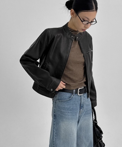 セール】[MADE] バーキシヴィンテージレザージャケット（ライダース