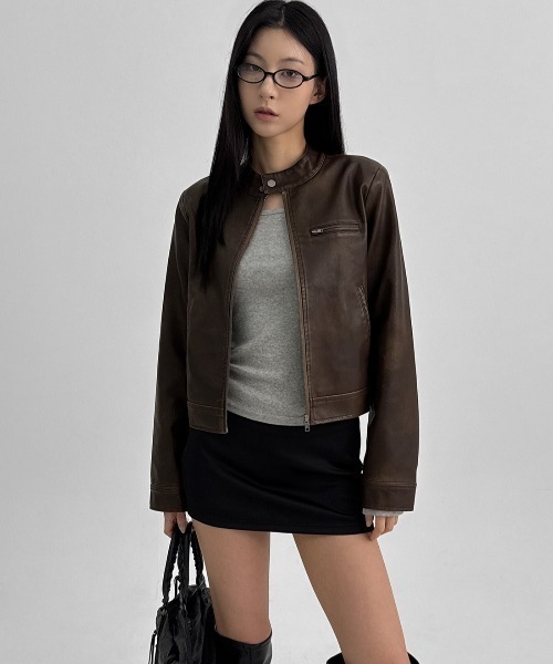 セール】[MADE] バーキシヴィンテージレザージャケット（ライダース