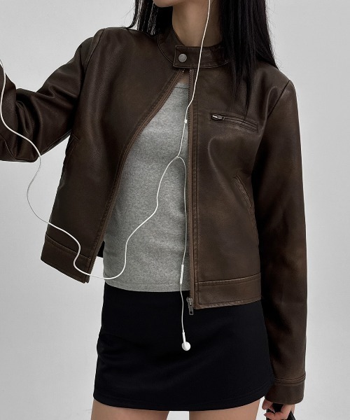 セール】[MADE] バーキシヴィンテージレザージャケット（ライダース