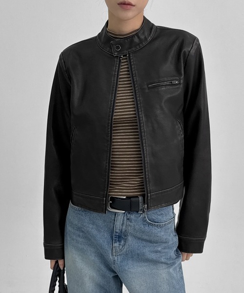 セール】[MADE] バーキシヴィンテージレザージャケット（ライダース