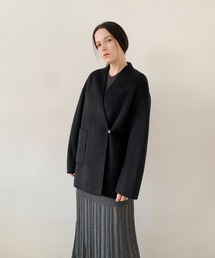 DECADE CLASSIC（ディケイド クラシック）の「DECADE CLASSIC ノーカラーリバーウールコート (AW)（ノーカラーコート）」