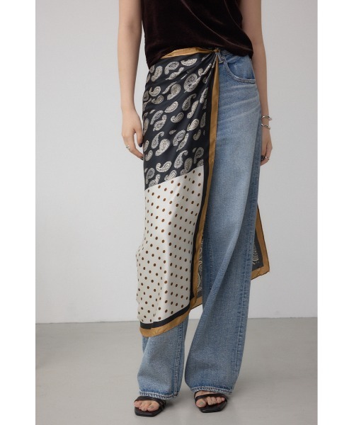 AZUL by moussy(アズールバイマウジー)の「マルチパターンコンビネーションスカーフ(バンダナ/スカーフ・レディース・ホワイト系その他・FREE)」の1枚目の写真