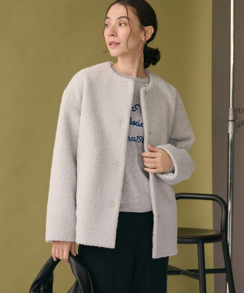 ブークレー ノーカラーブルゾン（その他アウター）｜BEAUTY&YOUTH