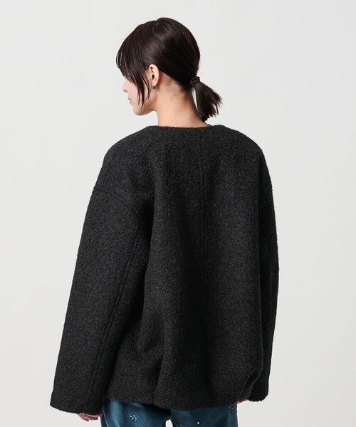 BEAUTY&YOUTH UNITED ARROWS(ビューティーアンドユースユナイテッドアローズ)の「ブークレ ノーカラーブルゾン(その他アウター・レディース・ダークグレー/オフホワイト/ライトグレー・XS/M/S)」の19枚目の写真