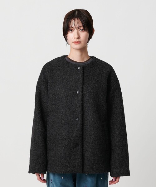 BEAUTY&YOUTH UNITED ARROWS(ビューティーアンドユースユナイテッドアローズ)の「ブークレ ノーカラーブルゾン(その他アウター・レディース・ダークグレー/オフホワイト/ライトグレー・XS/M/S)」の21枚目の写真