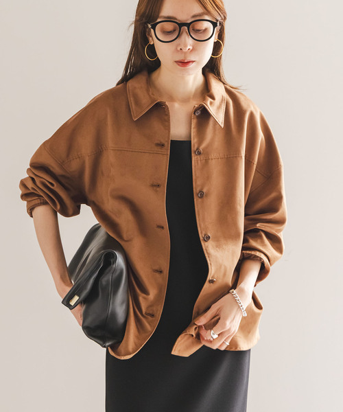 ENOF オーバーサイズスウェードシャツ ENOF ユニセックス オーバー