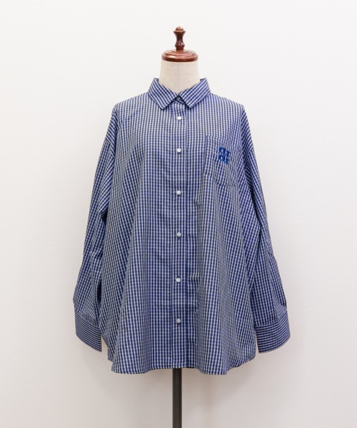 CLETTE(クレット)の「CLETTEオリジナルロゴ刺繍オーバーサイズチェックシャツ(シャツ/ブラウス・レディース・ベージュ/ブルー/アイボリー・4L/3L/LL)」の20枚目の写真