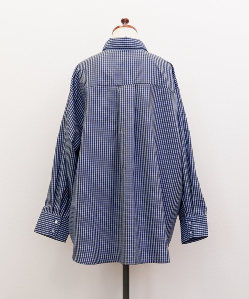 CLETTE(クレット)の「CLETTEオリジナルロゴ刺繍オーバーサイズチェックシャツ(シャツ/ブラウス・レディース・ベージュ/ブルー/アイボリー・4L/3L/LL)」の22枚目の写真