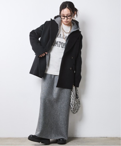 CHIC STYLE(シックスタイル)の「綿100%裏起毛ロゴプリントスウェット<大きいサイズ有>シックスタイル(スウェット・レディース・オートミール/杢グレー・3L/LL/L/M/5L/4L)」の7枚目の写真