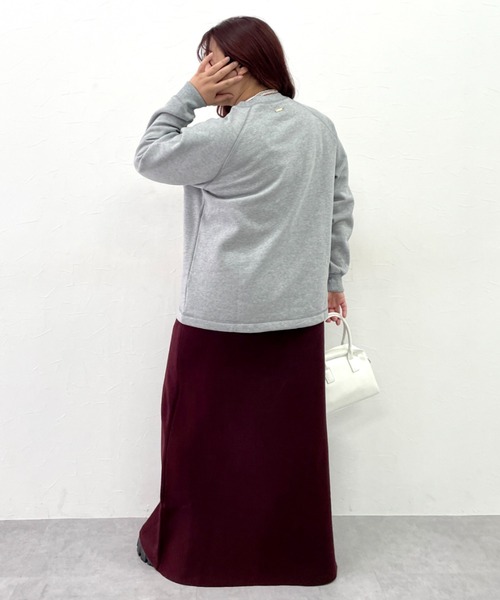 CHIC STYLE(シックスタイル)の「綿100%裏起毛ロゴプリントスウェット<大きいサイズ有>シックスタイル(スウェット・レディース・オートミール/杢グレー・3L/LL/L/M/5L/4L)」の5枚目の写真