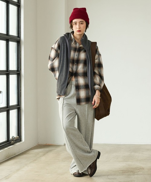 GEORGE'S（ジョージズ）の「ネルチェックシャツ（シャツ/ブラウス・レディース・ブラウン系/レッド系/ブラック系・SMALL/MEDIUM）」の9枚目の写真